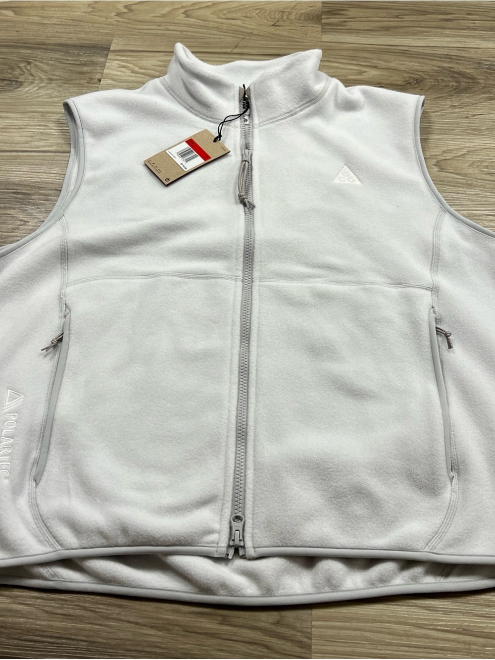 Nike ACG Polartech Wolf Tree Full-Zip Vest Photon Dust Men Size Large IF0975-025